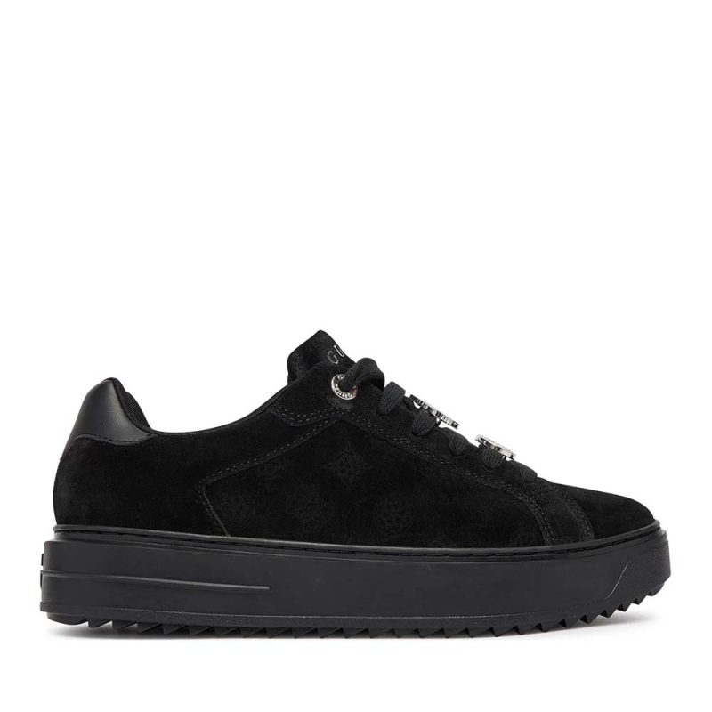 Sneakers femei Guess Duena negri din piele întoarsă 912DPFLFDU2SUE12VN