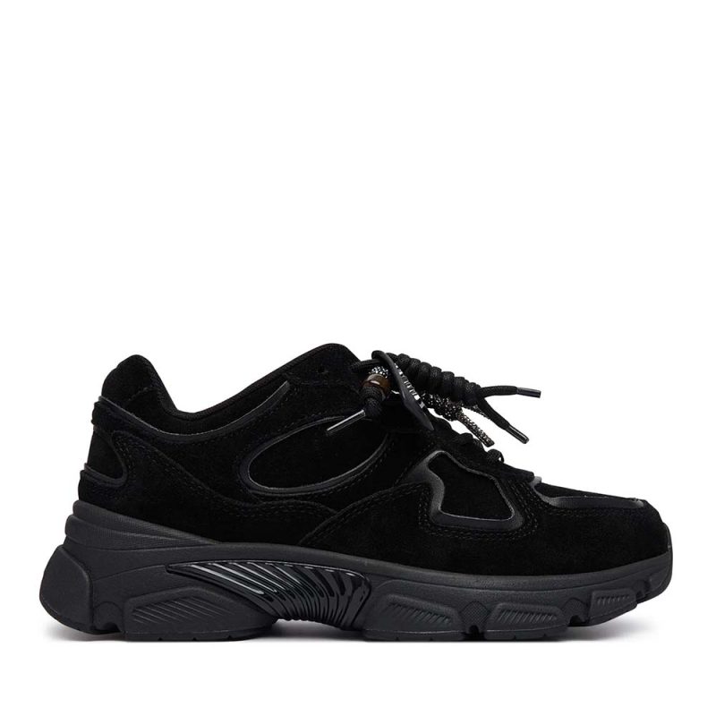 Sneakers femei Guess Irrina negri din piele întoarsă 912DPFLFIRRSUE12VN