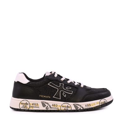 Sneakers fete Premiata Marc negri din piele  1712FP9467GLN