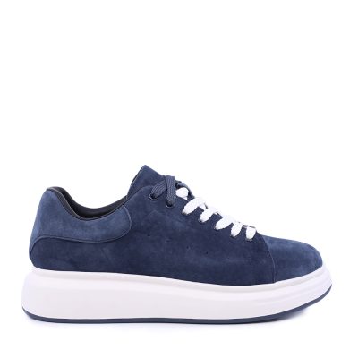 Sneakers ușori bărbați Benvenuti bleumarin din piele întoarsă  3851BP312VBL