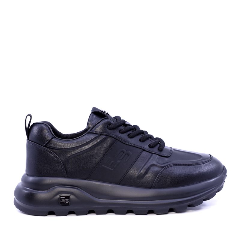Sneakers ușori bărbați Enzo Bertini negri din piele 3662BP806N