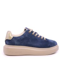 Sneakers ușori femei  Enzo Bertini albastri din piele întoarsă 3862DP585VBL