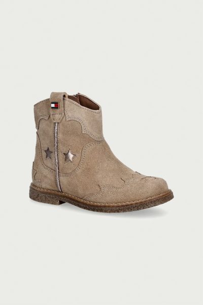 Tommy Hilfiger  botine pentru copii din piele întoarsă