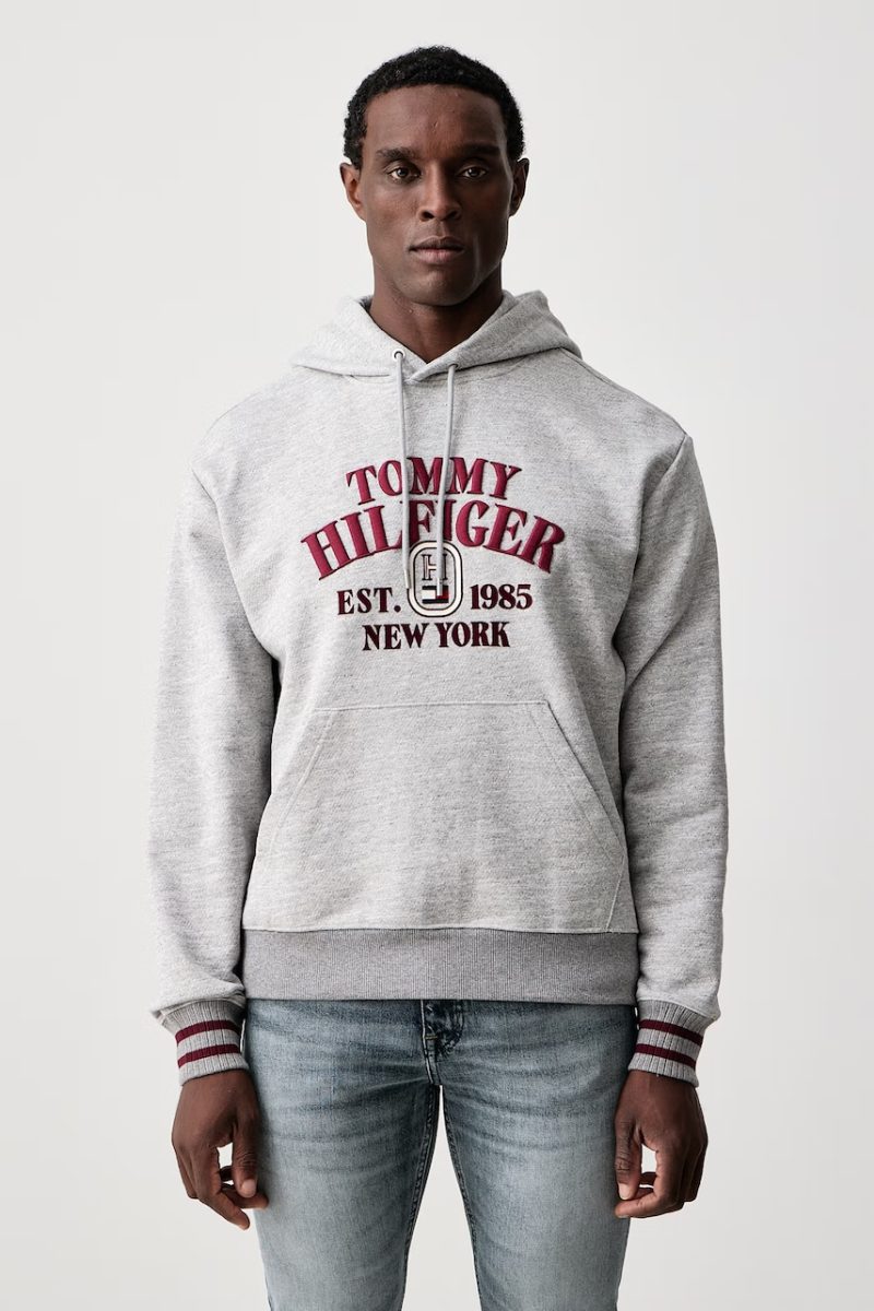 Tommy Hilfiger  hanorac cu glugă pentru bărbați din bumbac