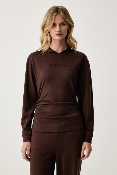 Trussardi  hanorac cu glugă pentru femei din lână