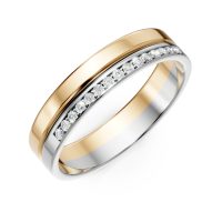 Verigheta aur model COEUR pentru ea cu diamante create in laborator