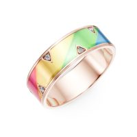 Verigheta aur si ceramica model EUPHORIA pentru ea cu diamante create in laborator